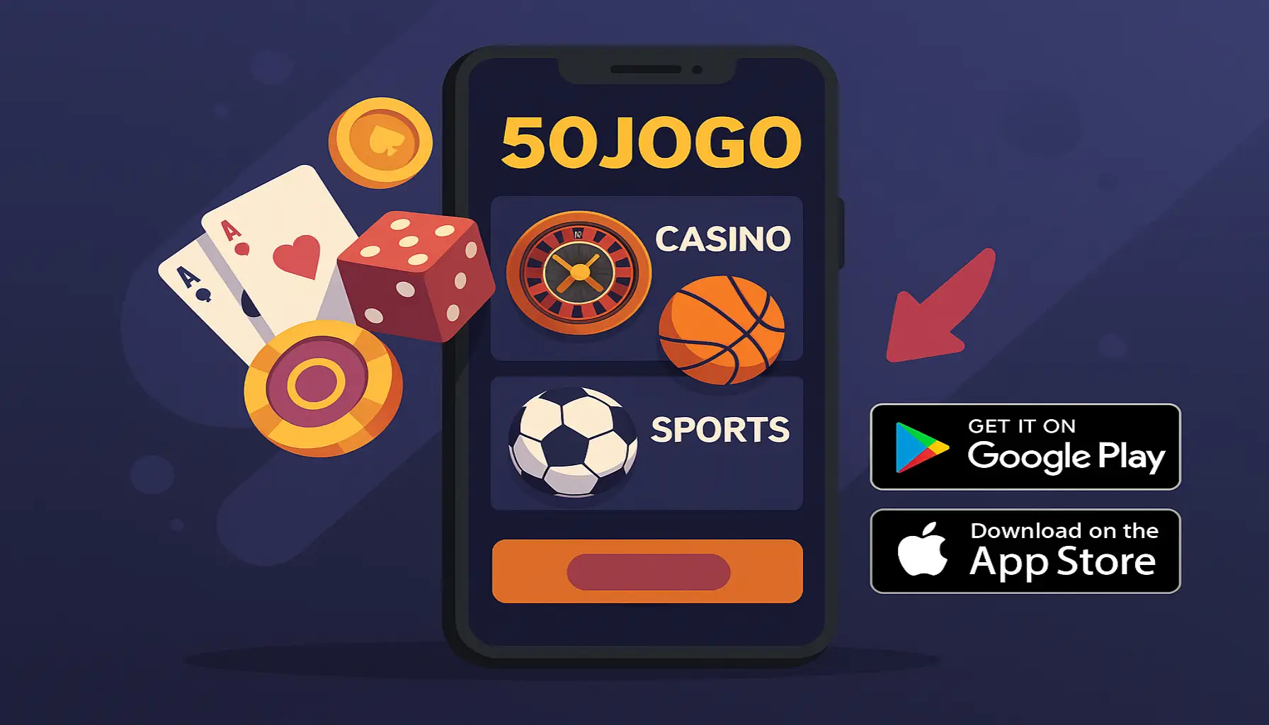 Baixar o 50JOGO Cassino App